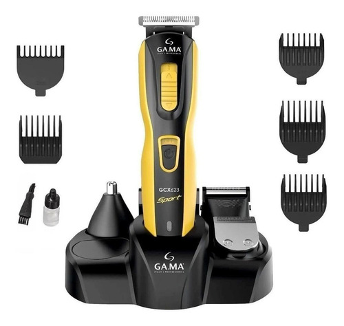 Imagen 4 de 8 de Cortadora de pelo GA.MA Italy GCX 623 Sport amarilla 110V/220V
