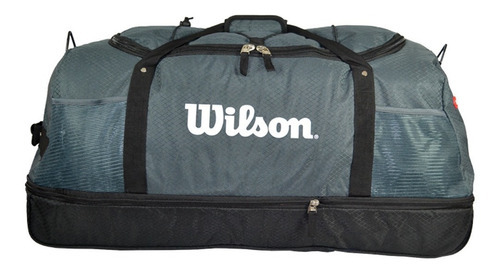 Bolso Wilson Deportivo Viaje Urbano Fitness Bolsillo Gym Color Gris Talle Universal