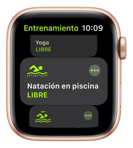 Imagen 3 de 9 de Apple Watch SE (GPS, 44mm) - Caja de aluminio color oro - Correa deportiva Rosa arena