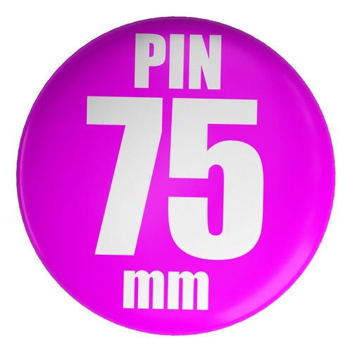 12 Pins Grandes Personalizado 75 Mm C/u Nombre Dif.