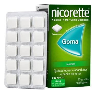 Combo 2 Caixas Nicorette 4mg Ice Mint. Com 30 Unid Cada.