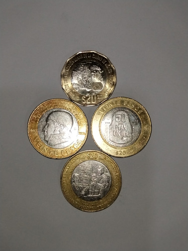 Monedas Conmemorativas De 20 Pesos 