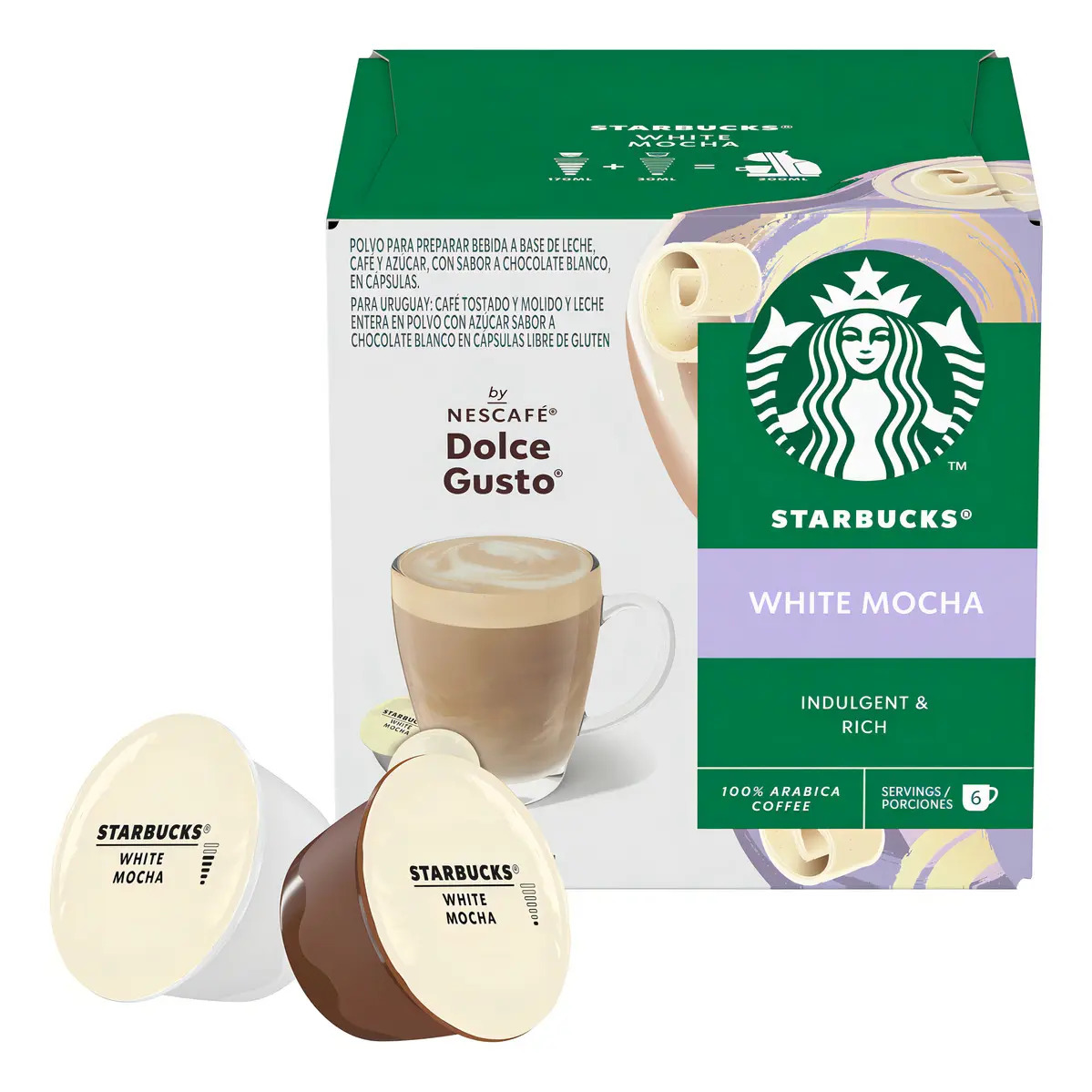 Café Starbucks® Nescafé Dolce Gusto® White Mocha 12 Cápsulas