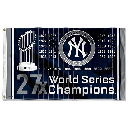 Banderín Grommet De New York Yankees Campeones De Mund...
