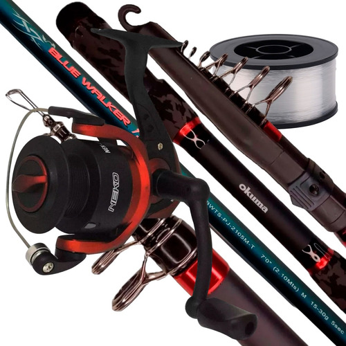 Kit Set De Pesca Niño Infantil Waterdog Solido Caña Reel