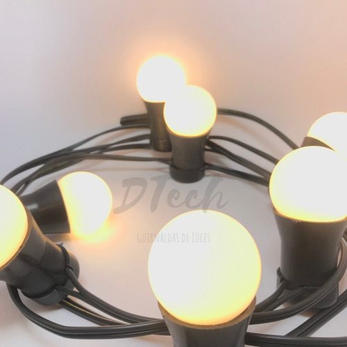 Imagen 3 de 7 de 20 Lámparas Led Gota Opal E27 1w Luz Cálida Ideal Guirnaldas