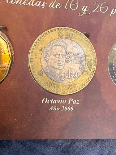 Moneda De $20 Pesos Octavio Paz