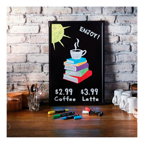 Imagen 4 de 7 de Marcadores De Tiza Sharpie Chalk X 5 P/ Pizarra Vidrio