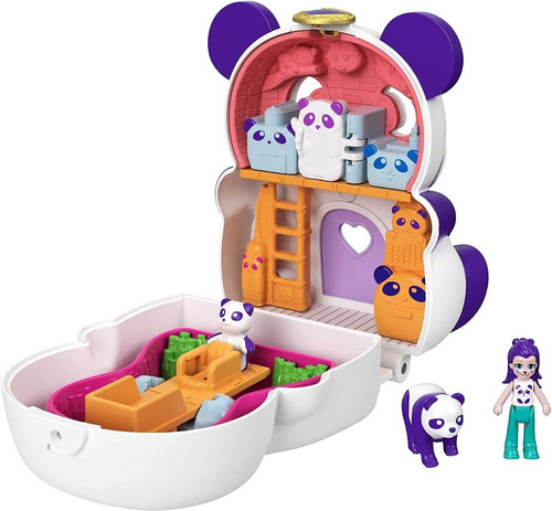 Polly Pocket Set Oso Panda Flip & Find Accesorios 2022 