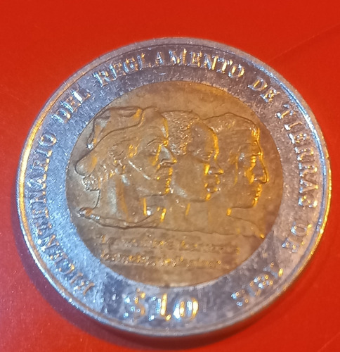 Monedas De $ 10 Año 2015 Bicentenario  Del Reglamento De Tie