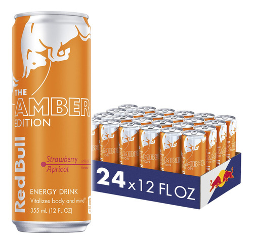 Red Bull Bebida Energtica, Edicin Mbar, Fresa Y Albaricoque,