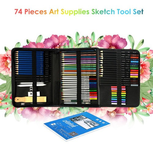 Kit De Dibujo Profesional, 74 Piezas