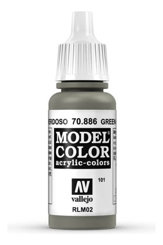 Vallejo Model Color 17ml Pintura Acrílica Color 101 Gris Verdoso 70.886