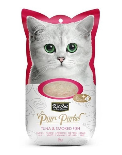 Snack Gatos Kitcat Atun Y Pescado Ahumado 4 Tubos - Aquarift