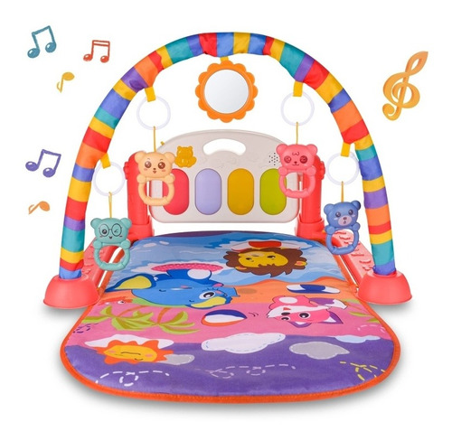 Gimnasio Individual Para Bebe Colores Piano Juguetes Y Arco 