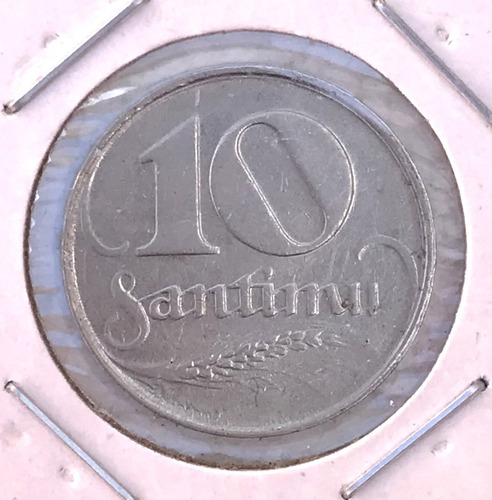* Rara De Letonia. 10 Santimu. Año 1922. Km# 4 (alto Valor)