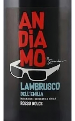 Pack De 4 Vino Espumoso Andiamo Único Lambrusco Rosso 750 Ml