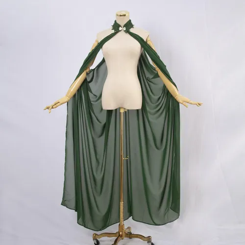 Capa Larga Para Mujer, Chal Fino Para Boda, Novia, Verde