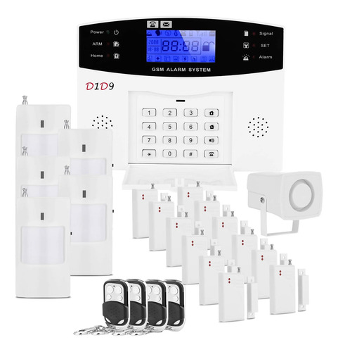 Sistema Alarma Casa Gsm Inalambrico 23 Piezas - D1d9