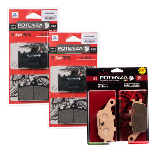 Kit Pastilha Potenza Diant+tras Gsf Bandit 1250 650 330 174