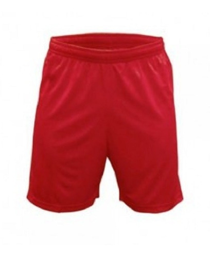 Short De Futbol Drb Rojo Liso Costuras Reforzadas