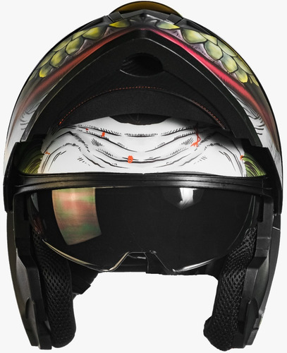 Imagen 5 de 10 de Casco Abatible Joker Guasón Moto Kov Dc Comics Led + Lentes