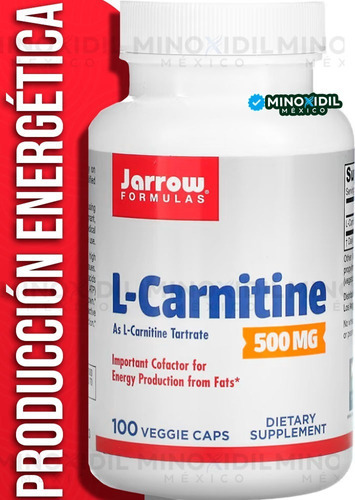 Jarrow Formulas L-carnitina 500 500 Mg 100 Cápsulas Sabor Sin Sabor