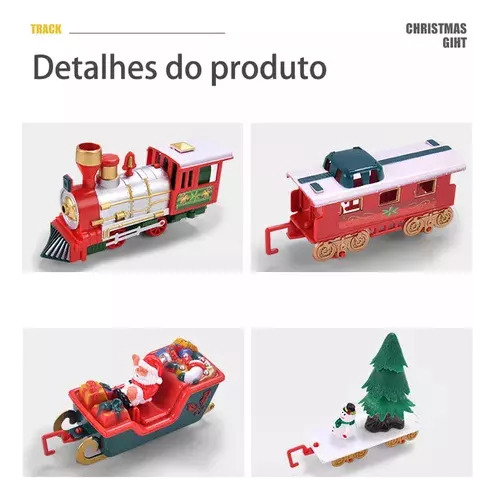 Kit De Tren Eléctrico Para Colgar Árboles De Navidad