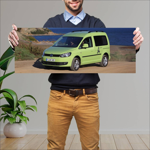 Cuadro 30x80cm Auto 2010 Volkswagen Caddy Trampe 559