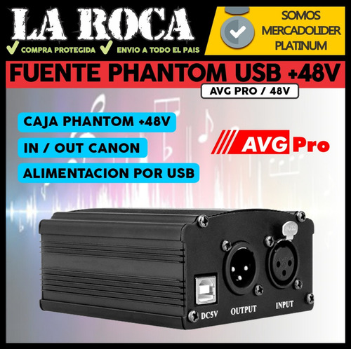 Imagen 3 de 10 de Fuente Phantom Alimentación +48v Usb Microfonos Condenser