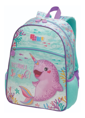 Mochila Cotas M Pack Me Splash Baleia Unicornio Pacific