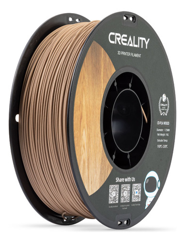 Creality Filamento Cr-pla Wood 1,75mm 1kg Madera Color Café