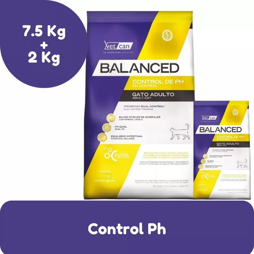 Balanced Gato Control Ph Urinary 7.5kg+2k+envio Gratis