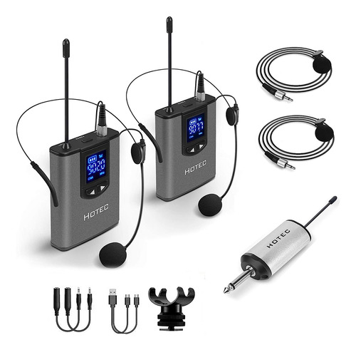 Sistema Inalambrico Hotec Con Dos Microfonos De Diadema