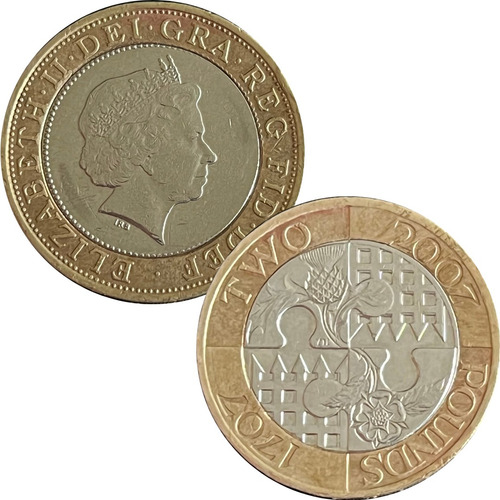 Moeda Inglaterra 2007 £2 Ato Da União Inglaterra E Escócia