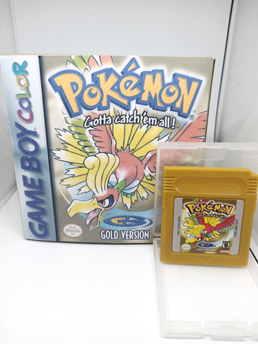 Pokemon Oro + Caja Custom Rpro - Game Boy Color