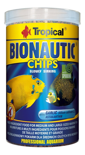 Imagen 1 de 6 de Alimento Comida Para Peces Marinos Bionautic Chips 520g