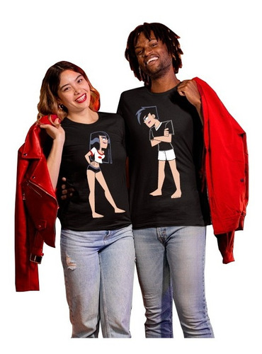 Duo De Pareja Playeras Negras Dany Phantom/sam Ropa Vintage