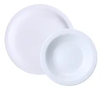 Comprar Jogo 4 Pratos Raso 4 Pratos Fundos Protel Porcelana Schmidt