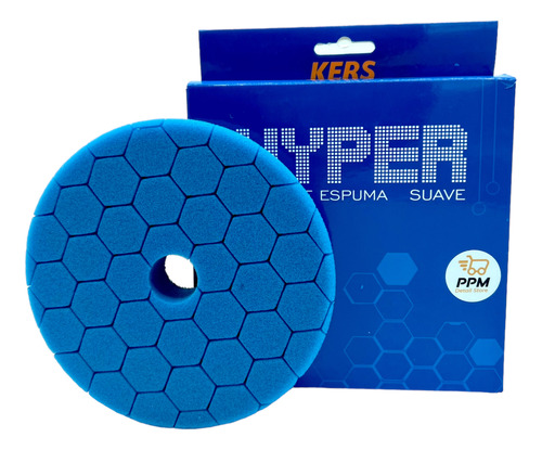 Kers Pad Espuma Hex 5puLG Corte Abrillantado Azul