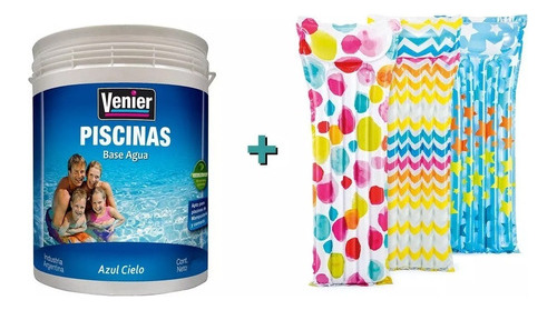 Pintura Pileta Agua Venier 20lts + Colchoneta De Regalo! Mm