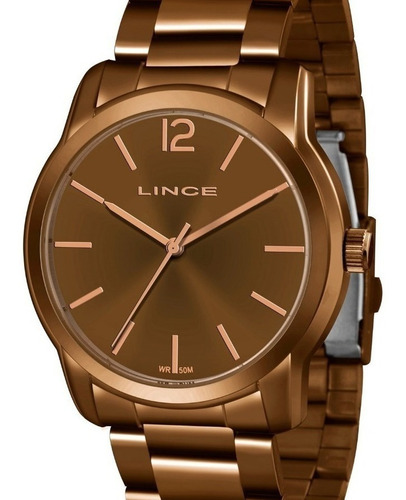 Relogio Lince Feminino Chocolate  - Lrb4449l N2nx