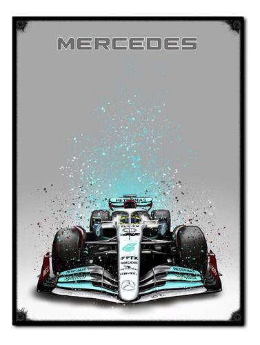 #1481 - Cuadro Vintage 30 X 40 - Formula 1 Mercedes Benz