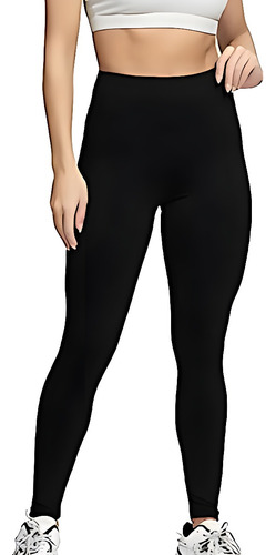 Imagem 3 de 10 de Calça Legging Preta Grossa Ultra Resistente - Muito Conforto