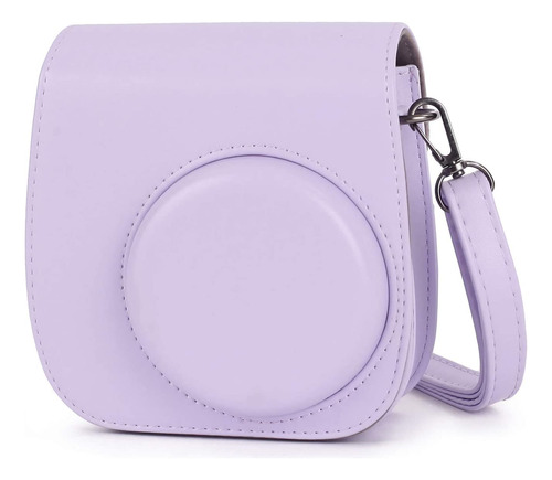 Funda Para Camara Instax Mini 11 Phetium Morado + Correa