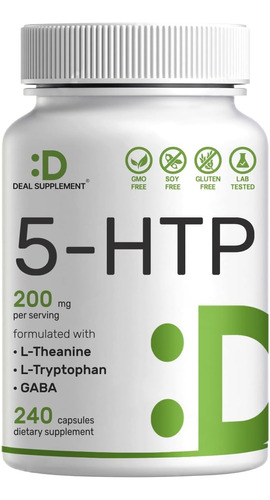 5-htp 200 Mg L-teanina 200 Mg Gaba L-triptofano 240 Cap