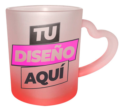  Taza Personalizada De Vidrio Empavonada Roja Asa Corazón