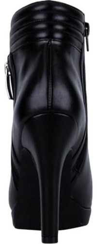 Bota Pu Tacón Alto Mujer Yaeli Negro