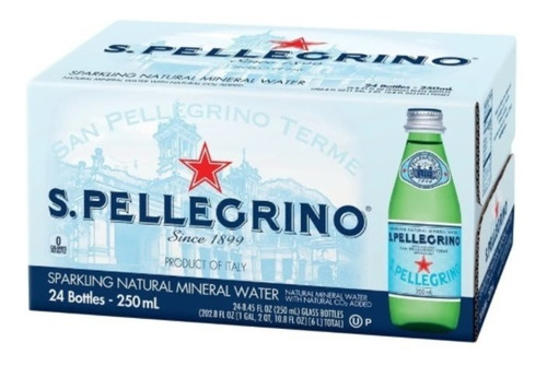 Agua Mineral Gasificada San Pellegrino 24 Piezas De 250ml