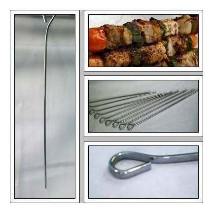 Imagen 2 de 4 de Pinches-pinchos- Brochettes De Verduras Frutas Carne 40 Cms